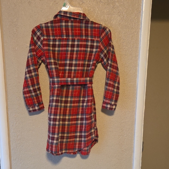 H&M Kids Red Plaid Button-Up Dress - Picture 2 of 5